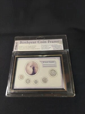 Vintage H.E Harris & Co. Moldura de moeda de ano de nascimento nova lembrança de aniversário memorável - Imagem 1 de 4