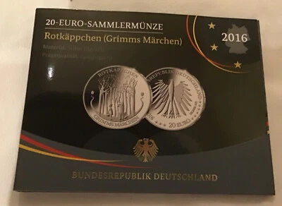 20 Euro Sammlermünze „Rotkäppchen“ 2016 Spiegelglanz - Bild 1 von 4