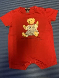 Ralph Lauren Body Suit Jumper Romper Youth 12-18 Months Red - Picture 1 of 5