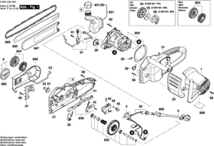 Bosch AKE 40 S Kettensäge original Bosch Ersatzteile Liste 3600H34600 - Bild 1 von 1