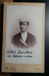 Corps Hubertia München - Carl Rob. Fritz als Mulus - CDV Ph. Fritz Kusel - Bild 1 von 2