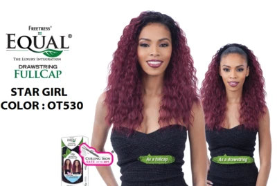 FREETRESS EQUAL SYNTHETIC DRAWSTRING FULLCAP "F/D STAR " GIRL PROTECTIF STYLE - Image 1 of 2