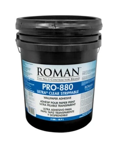 Roman PRO-880 UltraClear Strippable High Strength Starch Wallpaper Adhesive 5gal - Picture 1 of 1
