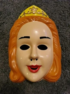 Máscara de Halloween vintage 1992 Cenicienta princesa reina rubíes - Imagen 1 de 2