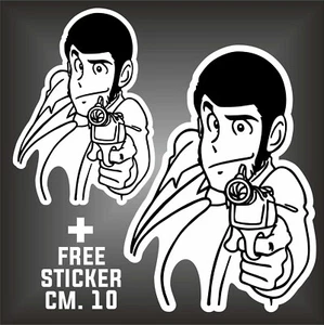 adesivo LUPIN 3 III JIGEN GOEMON FUJIKO MARGOT aufkleber + 1 FREE STICKER CM. 10 - Imagen 1 de 3