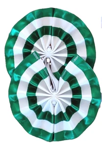 Draft Horse Tail Bow - Kelly Green and White - Picture 1 of 1