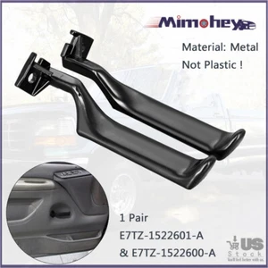 Metal Inside Door Handles Set Pair LH RH Black for 87-96 F150 F250 F350 Bronco - Foto 1 di 8