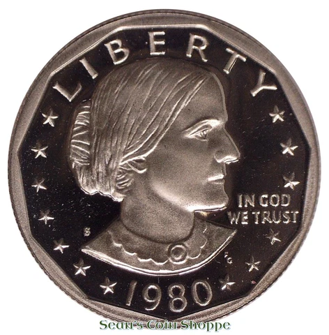 1980 S Susan B Anthony SBA Dollar $1 Gem Deep Cameo Proof Free Shipping! Cover