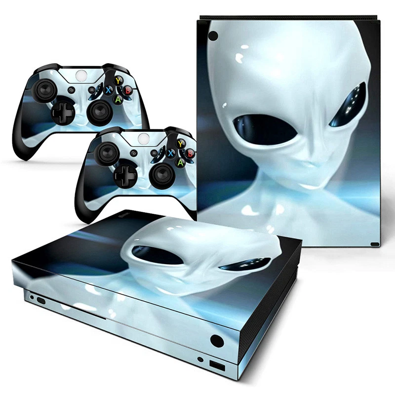 Xbox One X Skin Design Foils Sticker Screen Protector Set - Alien Motif - Image 1 of 1