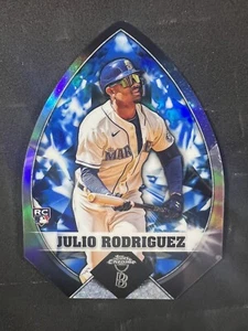 2022 Topps Chrome Ben Baller Julio Rodriguez Blue Diamond Die Cut #28/75 RC 🥚 - Picture 1 of 2