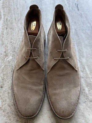 Ermenegildo Zegna Suede Chukka Boot 10.5 US Taupe Tan Desert Suede Ankle $1200 - Image 1 of 4