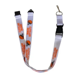 Cleveland Browns NFL offiziell lizenziert weiß Breakaway Schlüsselanhänger Schlüsselband neu - Bild 1 von 4