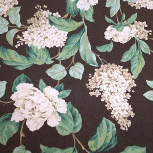 Braun weiß klassisch Blumen Polsterstoff - 52" breit per Yard - Bild 1 von 7
