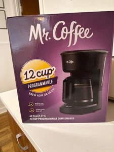 mr. coffee 12-cup programmable coffee maker black brand new 2hr auto shut off - Picture 1 of 2