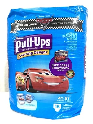 Huggies Pull-Ups Boys 2017 4T-5T Disney Pixar Cars paquete de 3-18 quilates Foto 1 de 4