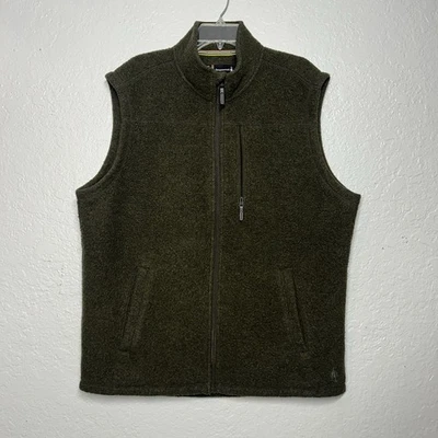 Smartwool Vest Mens Size XL Olive Green Hudson Trail Fleece Full Zip Outdoors - Image 1 of 4