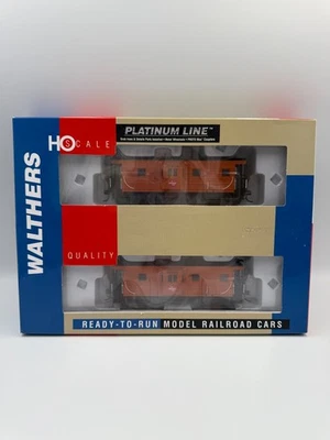 HO Walthers 932-27663. Milwaukee Road Rib Side Caboose 2-Pack 1970s Scheme. NOS. - Image 1 of 2