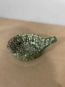 Vintage Roseville Keramik UVP Co USA grün Schwammgeschirr Schüssel Suppe - Bild 1 von 6