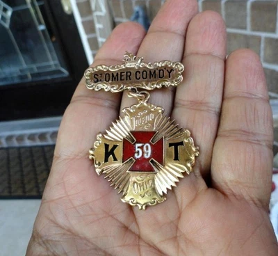 CABALLEROS TEMPLARIOS KT Medalla Francmasónica Comandancia de San Omer #59 TOLEDO, OHIO OH Foto 1 de 4