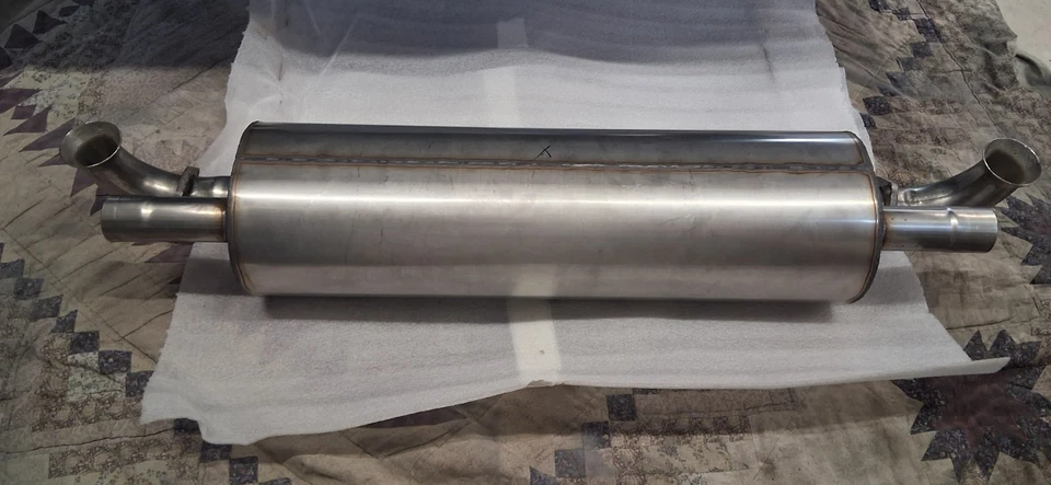 1961-64 buick dual exhaust muffler stainless - Image 1 of 2