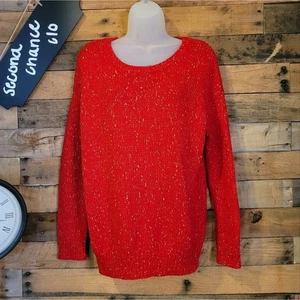 American Eagle women's vintage boyfriend red knitted sweater size medium - Picture 1 of 10