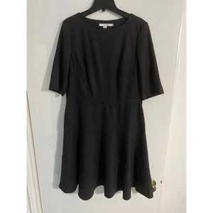 Boden dress fit & flare women’s size 10 black wool lined classic minimalist - Picture 1 of 6