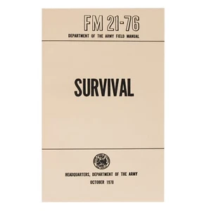 US Dept. of Army Field Survival Manual FM 21-76 288 Pages Paperback New - Picture 1 of 2
