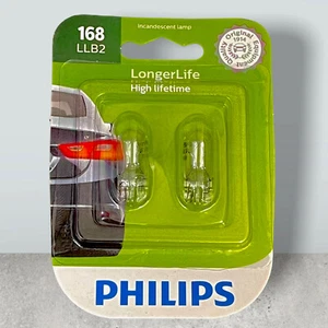 Philips LongerLife 168 5W Two Bulbs Interior Map Light Lamp Replacement Fit! - Picture 1 of 6