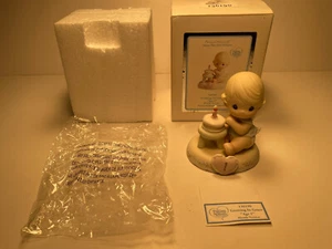 Precious Moments Growing in Grace "Age 1" Blonde Version Figurine 136190 New - Picture 1 of 7