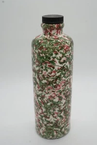 Botella de esponja vintage verde y rosa con tapón de corcho - Imagen 1 de 6