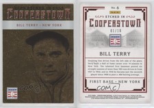 2015 Panini Cooperstown Etched in Cooperstown Gold /10 Bill Terry #6 HOF