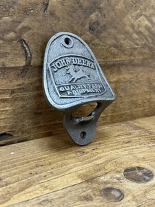 JOHN DEERE \ Cast Iron Wall Mounted Bottle Opener \ Vintage Style Home Bar - Picture 1 of 4