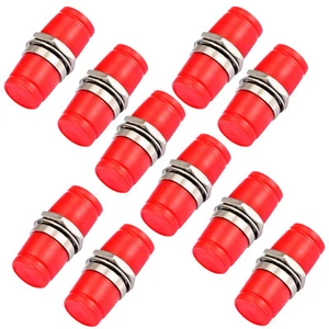 10Pcs Lot FC-FC/PC Fiber Optic Adapter Coupler Connector Female to Female RED - Picture 1 of 10