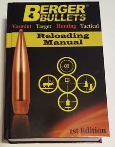 BERGER RELOADING MANUAL 1ST EDITION - BRAND NEW - FREE SHIPPING