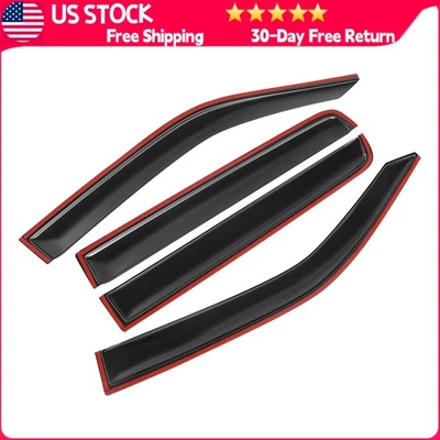 Rain Guards For Nissan Frontier Crew Cab 2022-2024 JDM New 4X 4pcs Tape-on - Image 1 of 4