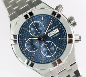 Maurice Lacroix Uhr Aikon AI6038 Chronograph Kal 7750 Edelstahl 44mm Herren B+P - Bild 1 von 11