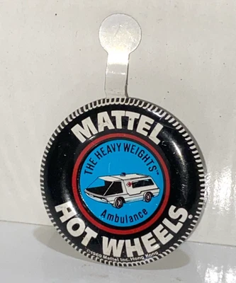 Hot Wheels-Redline-Pesos pesados ambulância-crachá de estanho-1969 - Imagem 1 de 3