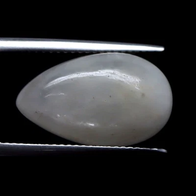 12,90 карата Белый сапфир с подогревом мадагаскарский грушевидный кабошон 11 x 18 мм. - Изображение 1 из 4