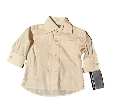 NUEVO CON ETIQUETAS $28 Rocawear Bebé Niños Camisa de Vestir Amarilla Pascua Top ¡REBAJADO! Talla 12/18 mos Foto 1 de 4