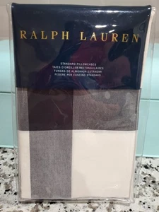 Ralph Lauren Schwarz Creme Standard Kissenbezüge Hudson Downtown Modern NEU - Bild 1 von 9