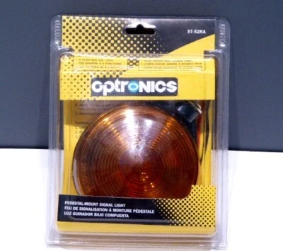 ¡NUEVO! OPTRONICS ST52RA DOBLE LADO ROJO/ÁMBAR PEDESTAL MONTAJE LUZ SEÑAL 4 FUNCIONES Foto 1 de 3