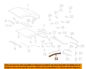 MERCEDES OEM 05-09 SL65 AMG Retractable Top-Side Seal Right 2307900698 - Picture 1 of 2