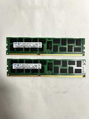 Samsung 16GB Kit (2x8GB) DDR3 1333MHz PC3 ECC Server Ram Memory M393B1K70CH0-CH9 - Image 1 of 4