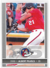 Albert Pujols 2007 Multi Ad Peoria Chiefs 25th Anniversary Minor League Card 