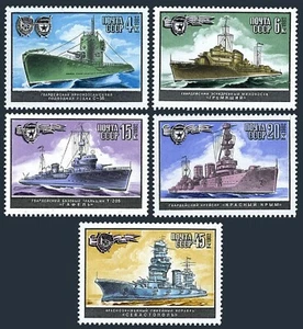 Russia,#5085-89 WWII Soviet Warships full set, 1982, MNH - Picture 1 of 1