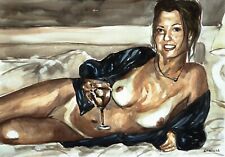 Limited edition Signed Print from Original painting. 19x13'' figure nude erotic