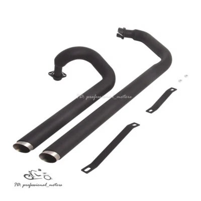 Deslizable para Yamaha Virago 535 XV535 1987-2004 negro sistema de escape tubo de enlace delantero Foto 1 de 4