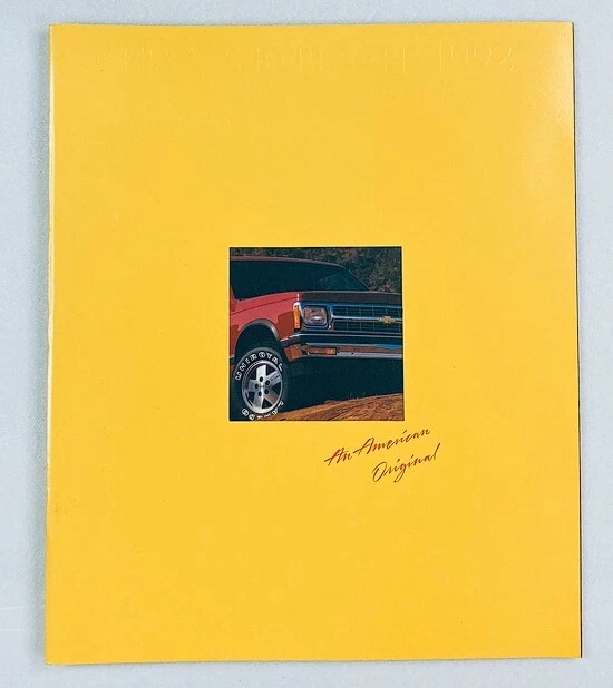 Folheto de vendas de caminhão Chevrolet S-10 Blazer 1992 sem etiqueta - Imagem 1 de 1