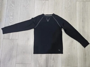Athletech Dry Fit Black Soft Stretchy Athletic Long Sleeve Shirt Crew Neck M 7/8 - Picture 1 of 4