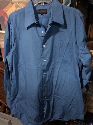 Camisa masculina giorgio brutini azul manga longa com botões tamanho grande - Imagem 1 de 4